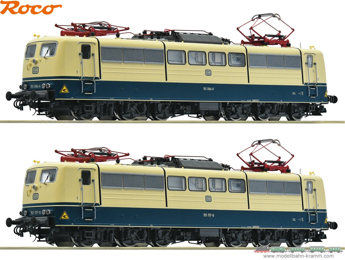 Roco 70407, EAN 9005033704070: H0 DC analog 2-tlg. Set: E-Loks 51 094-0 und 151 117-9, DB IV