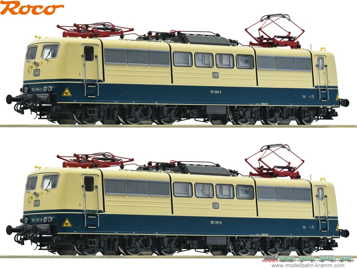 Roco 70408, EAN 9005033704087: H0 DC Sound 2-tlg. Set: E-Loks 151 094-0 und 151 117-9, DB IV