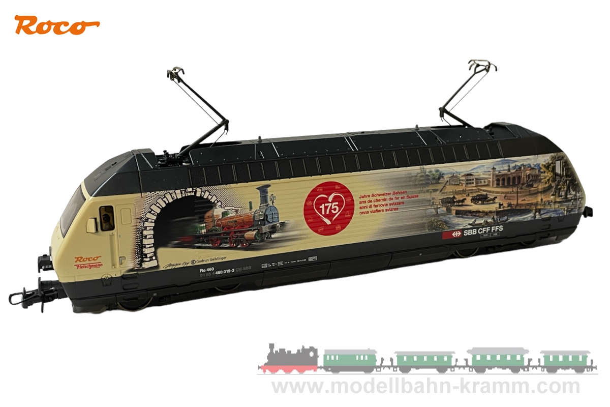 Roco 70677, EAN 9005033706777: H0 DC analog E-Lok Re 460, 175 Jahre Schweizer Bahnen SBB