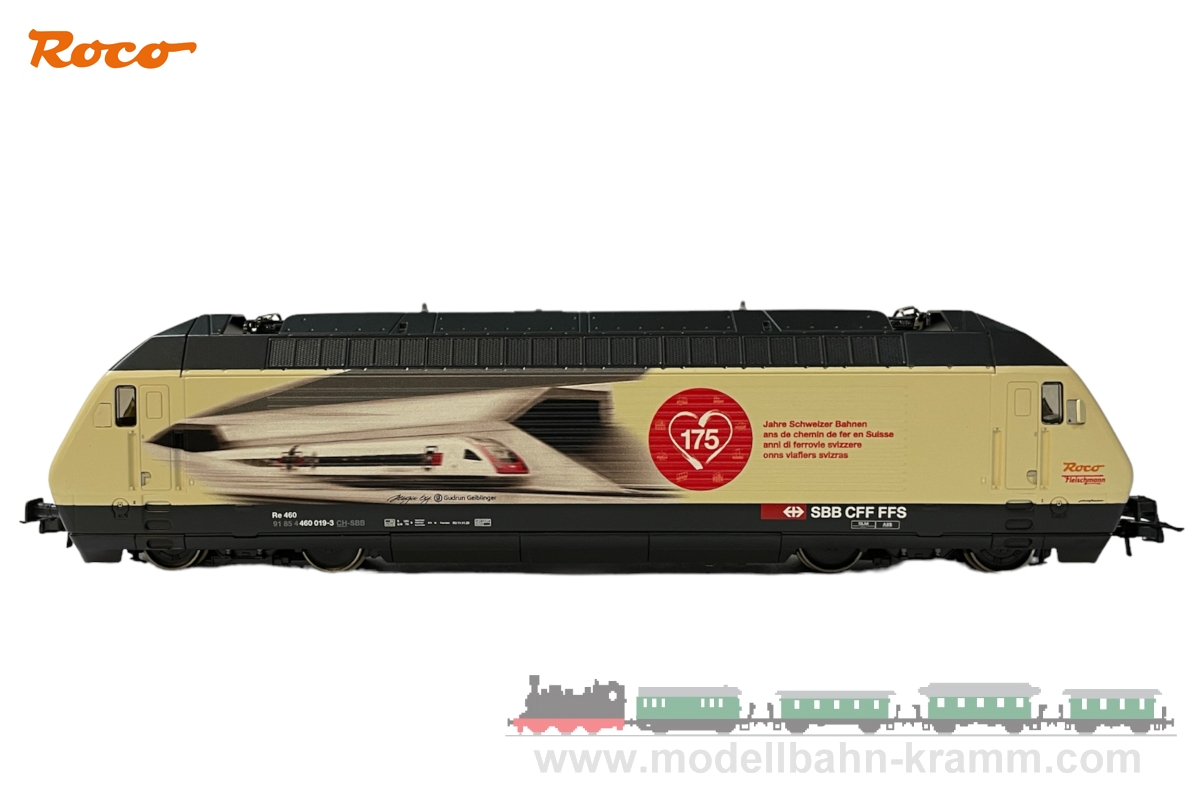 Roco 70677, EAN 9005033706777: H0 DC analog E-Lok Re 460, 175 Jahre Schweizer Bahnen SBB