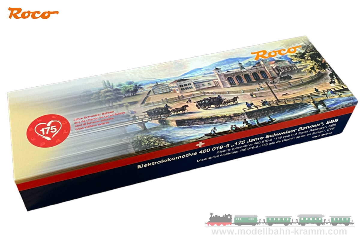 Roco 70677, EAN 9005033706777: H0 DC analog E-Lok Re 460, 175 Jahre Schweizer Bahnen SBB