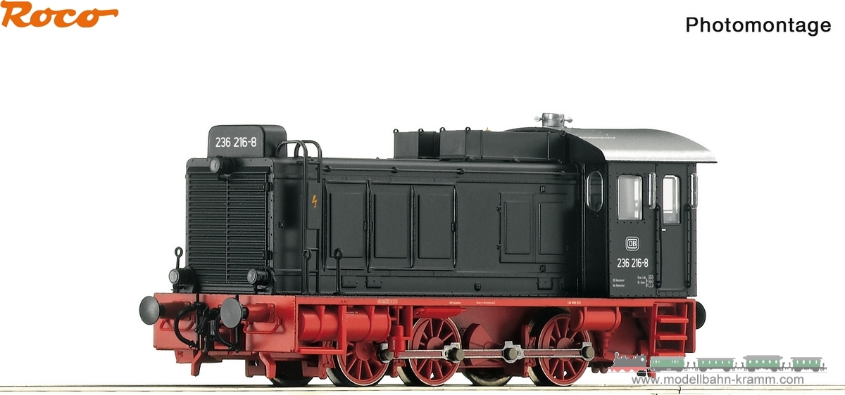 Roco 70800, EAN 9005033708009: H0 DC analog Diesellokomotive 236 216-8, DB