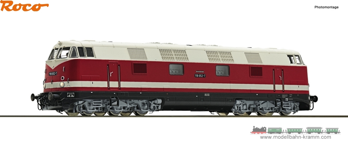 Roco 70889, EAN 9005033708894: H0 DC Sound Diesellokomotive 118 652-7, DR