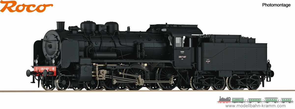 Roco 71385, EAN 9005033713850: H0 DC analog Dampflokomotive 230 F 607, SNCF III