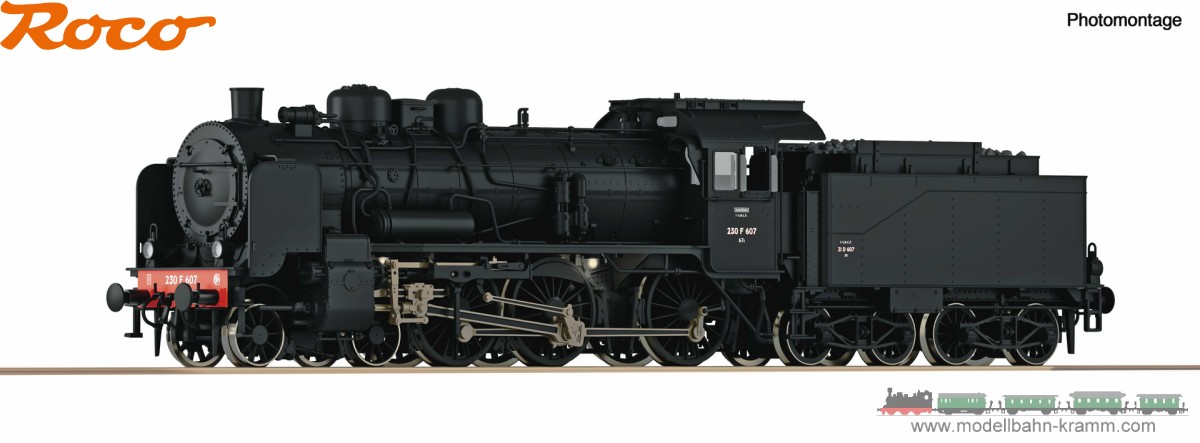 Roco 71386, EAN 9005033713867: H0 DC Sound Dampflokomotive 230 F 607, SNCF III