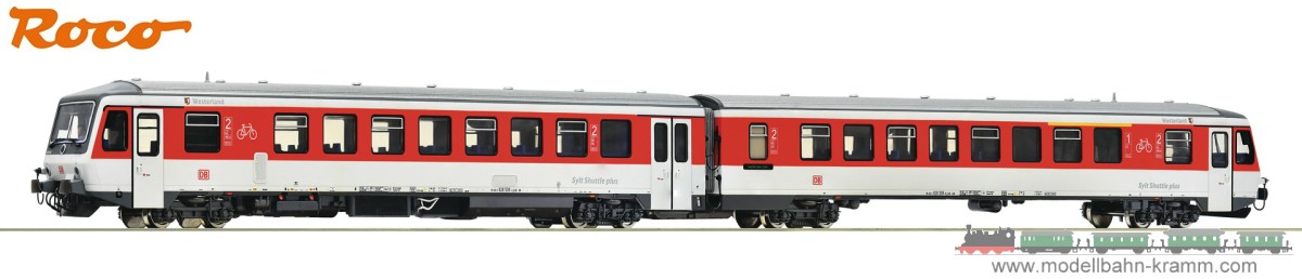 Roco 72070, EAN 9005033720704: Diesel railcar 628 509-1 DB AG Sylt, era VI, DC, H0-gauge