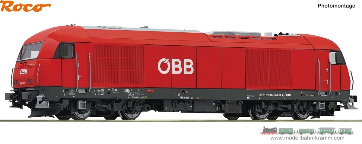 Roco 7300013, EAN 9005033062033: H0 DC analog Diesellokomotive 2016 041-3, ÖBB