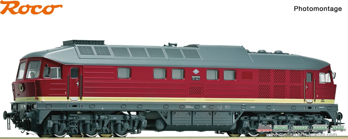 Roco 7300039, EAN 9005033066413: H0 DC analog Diesellokomotive 132 146-2, DR IV