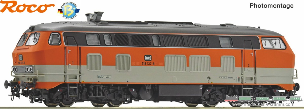 Roco 7300075, EAN 9005033077211: H0 DC analog Diesellok BR 218 137-8 City Bahn DB