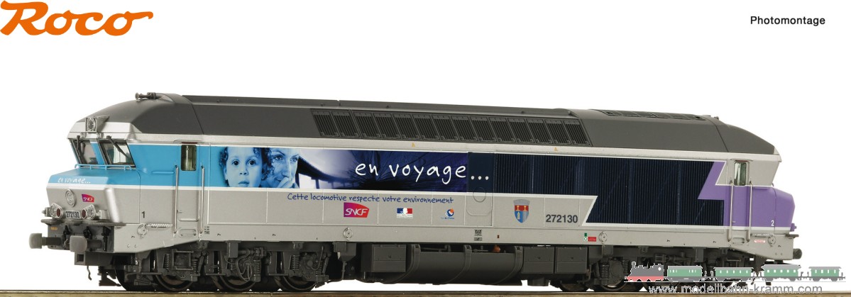Roco 7310027, EAN 9005033065621: H0 DC Sound Diesellokomotive CC 72130, SNCF V-VI