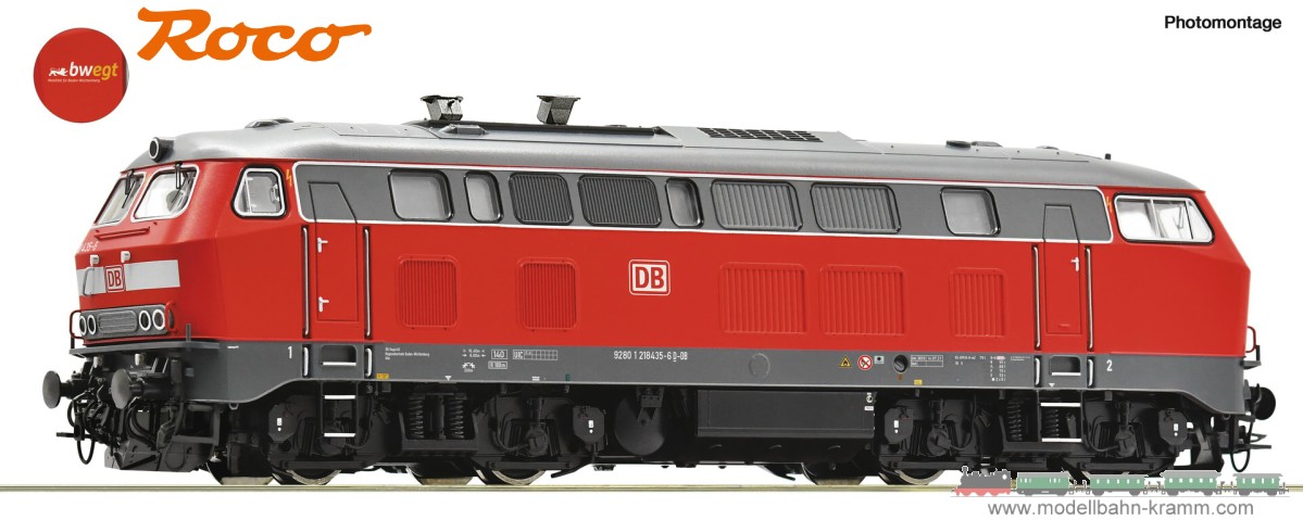 Roco 7310044, EAN 9005033067106: H0 DC Sound Diesellokomotive 218 435-6, DB AG VI