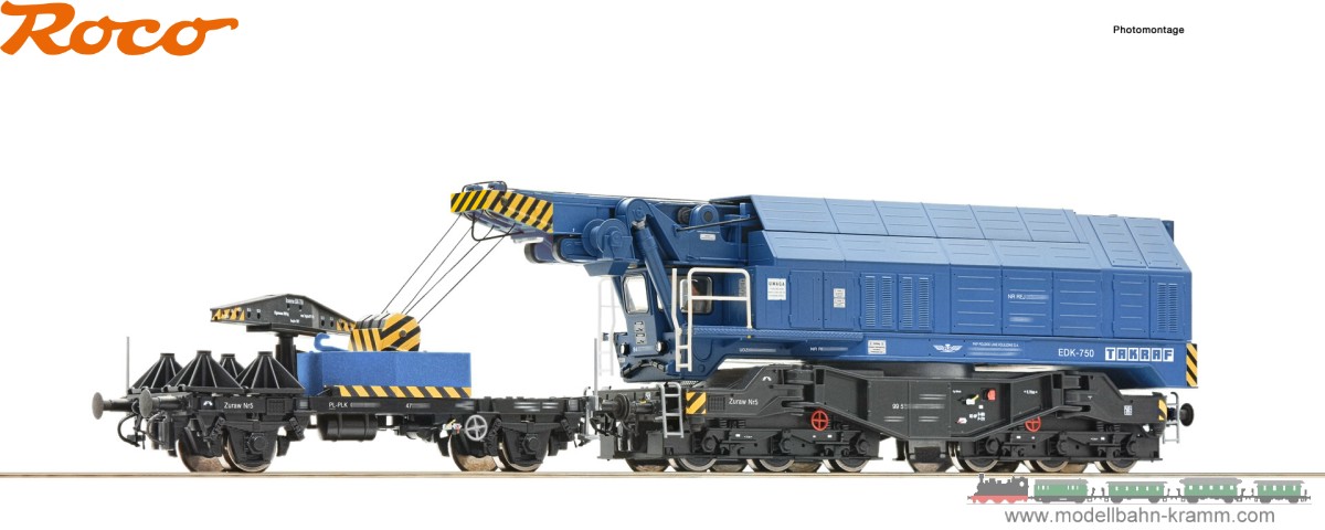 Roco 7310067, EAN 9005033073701: H0 DC Digital-Eisenbahndrehkran EDK 750, PKP V-VI