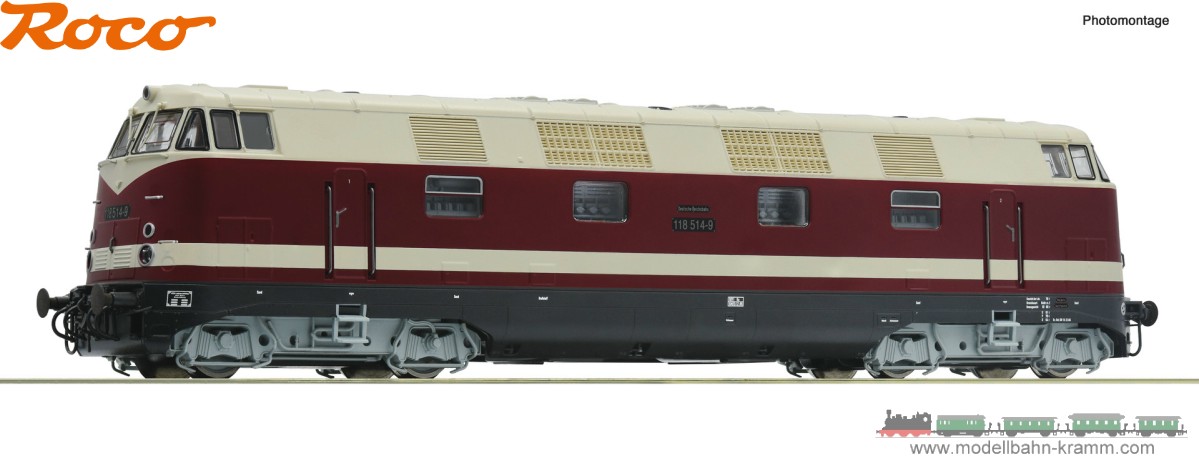Roco 7320032, EAN 9005033065744: H0 AC Sound Diesellokomotive BR V 118-514-9, DR IV