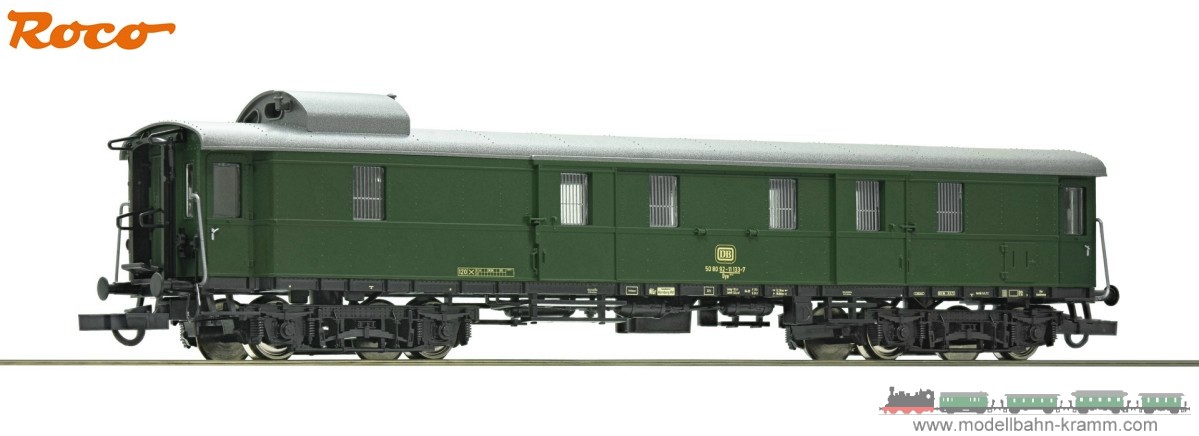 Roco 74448, EAN 9005033744489: Baggage coach for express trains, Dye 973, DB, era IV, H0-gauge