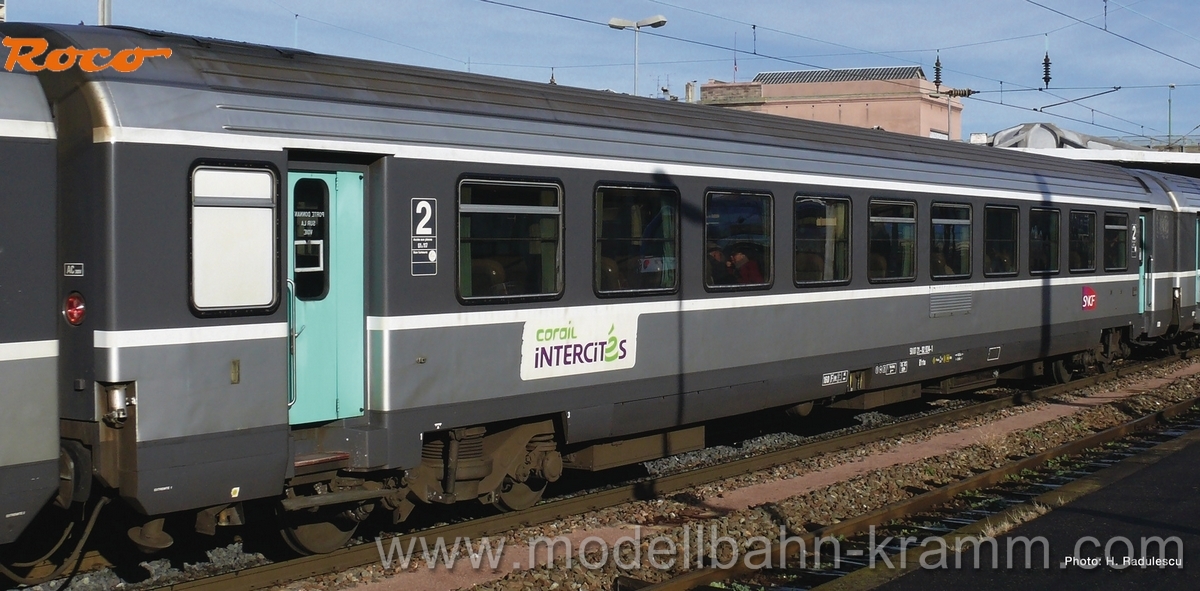 Roco 74538, EAN 9005033745387: H0 Corail-Großraumwagen 2. Klasse SNCF