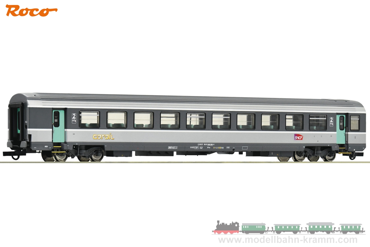 Roco 74539, EAN 9005033745394: H0 Corail-Großraumwagen 2. Klasse SNCF
