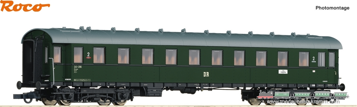 Roco 74863, EAN 9005033748630: H0 DC Einheits-Schnellzugwagen 2. Klasse, DR
