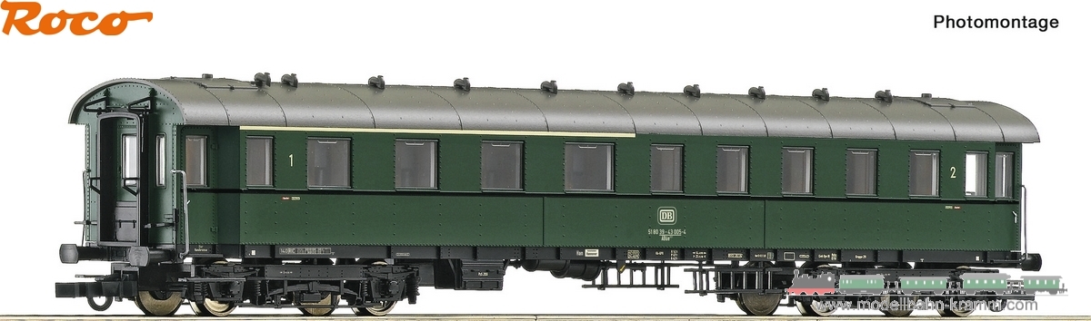 Roco 74865, EAN 9005033061234: H0 DC Einheits-Schnellzugwagen 1./2. Klasse, DB