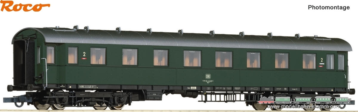 Roco 74867, EAN 9005033748661: H0 DC Einheits-Schnellzugwagen 2. Klasse, DB