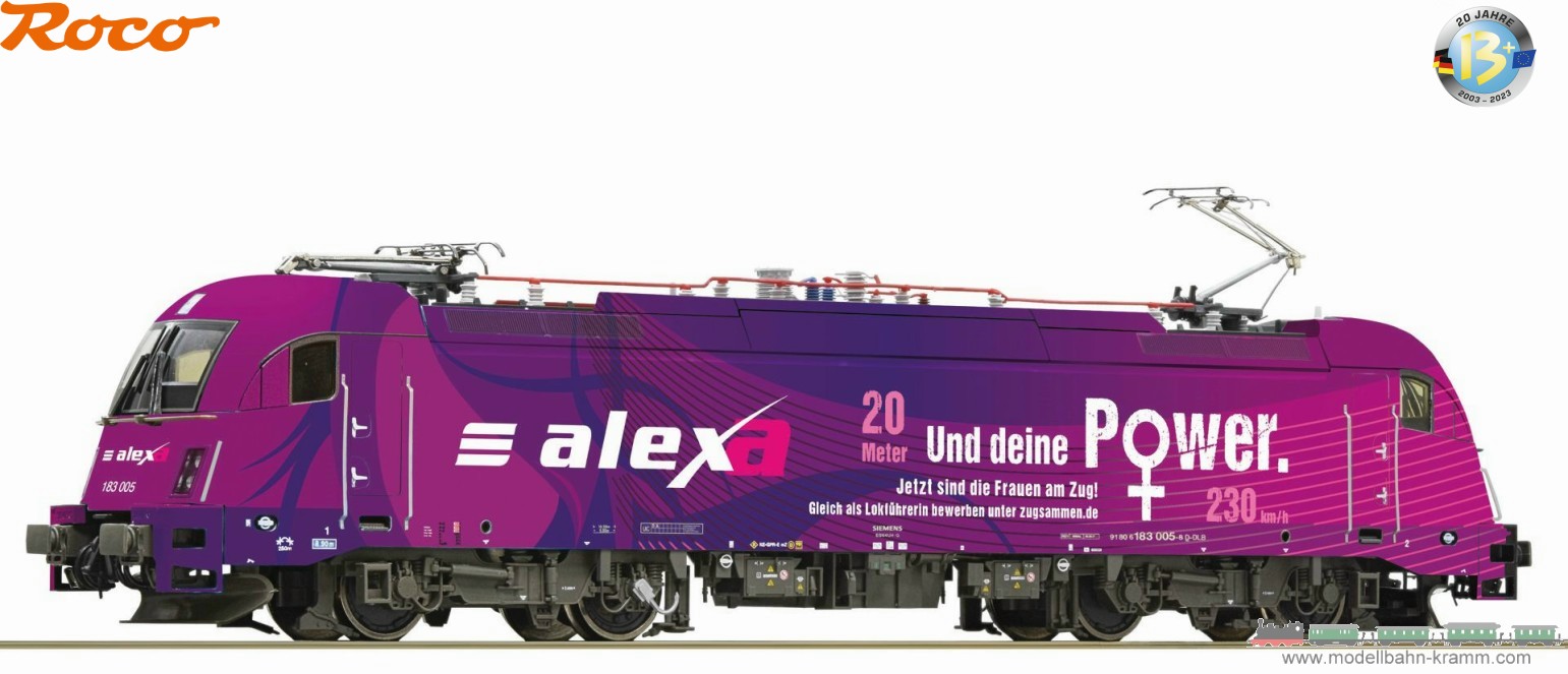 Roco 7500093, EAN 2000075564603: H0 DC analog E-Lok 183 005-8 Taurus, alex(a), Ep.VI Jetzt sind die Frauen am Zug