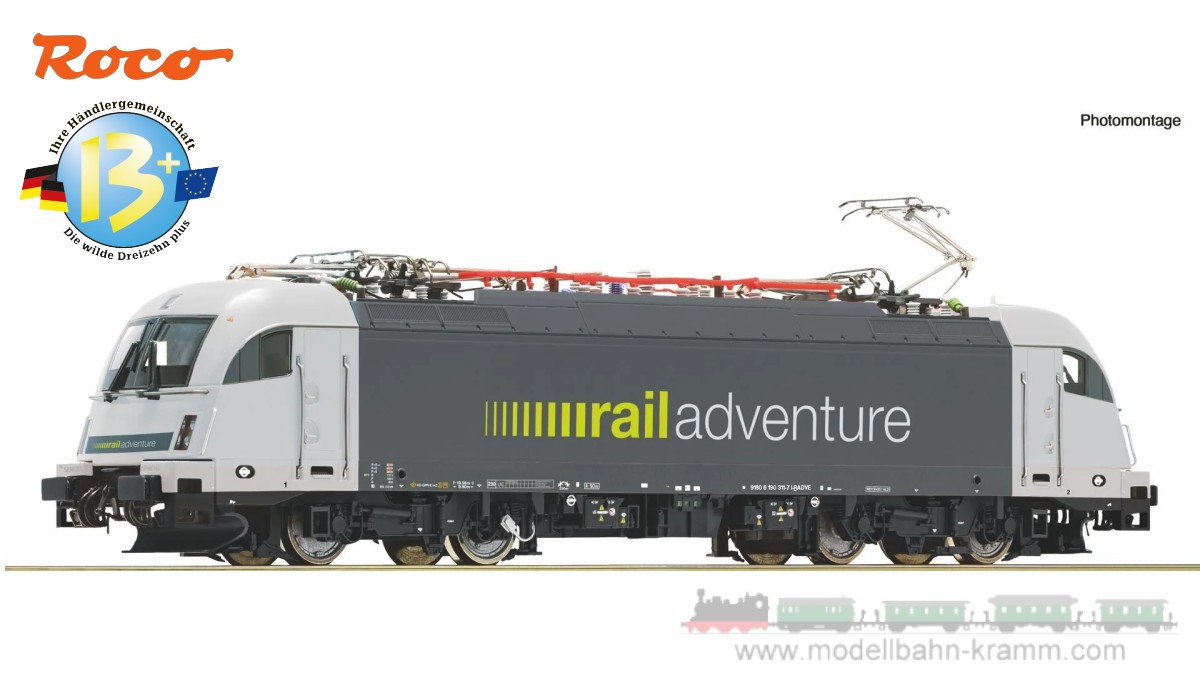 Roco 7500094, EAN 9005033069124: H0 DC analog E-Lok 190 311-7 Taurus, Railadventure, Ep.VI