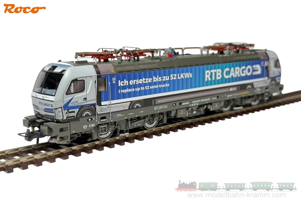 Roco 7500223, EAN 9005033393595: H0 DC analog RTB Cargo E-Lok BR193 VecTruck, limitierte Sonderserie Wilde 13