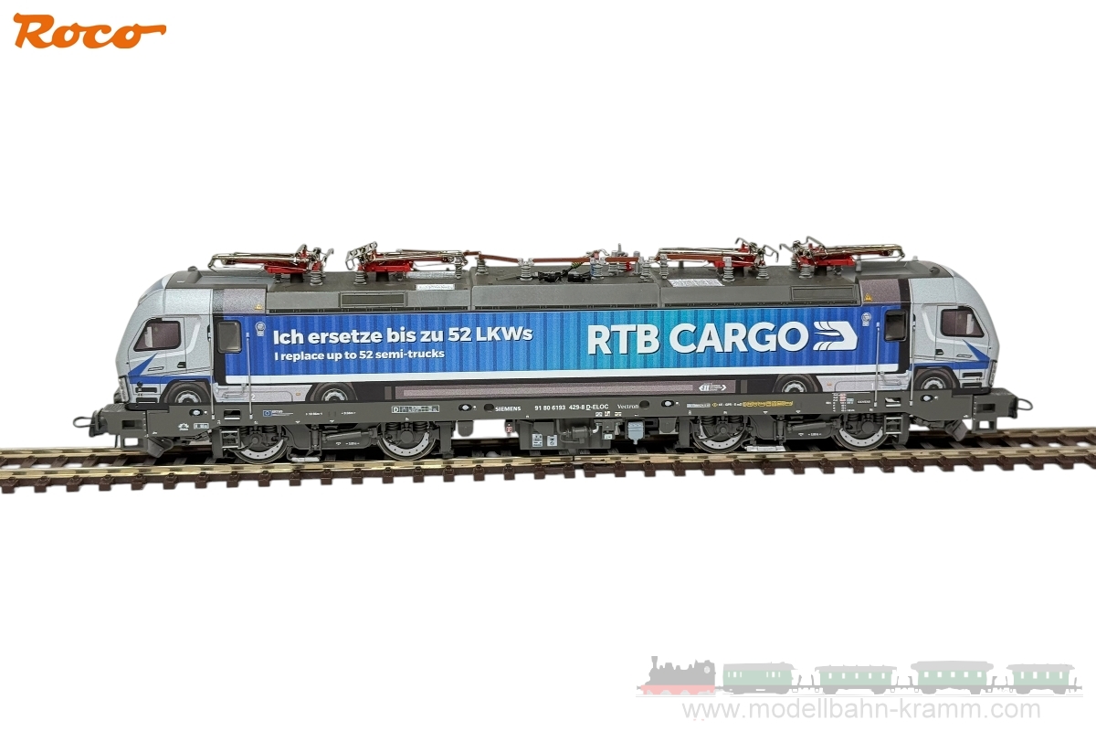 Roco 7500223, EAN 9005033393595: H0 DC analog RTB Cargo E-Lok BR193 VecTruck, limitierte Sonderserie Wilde 13