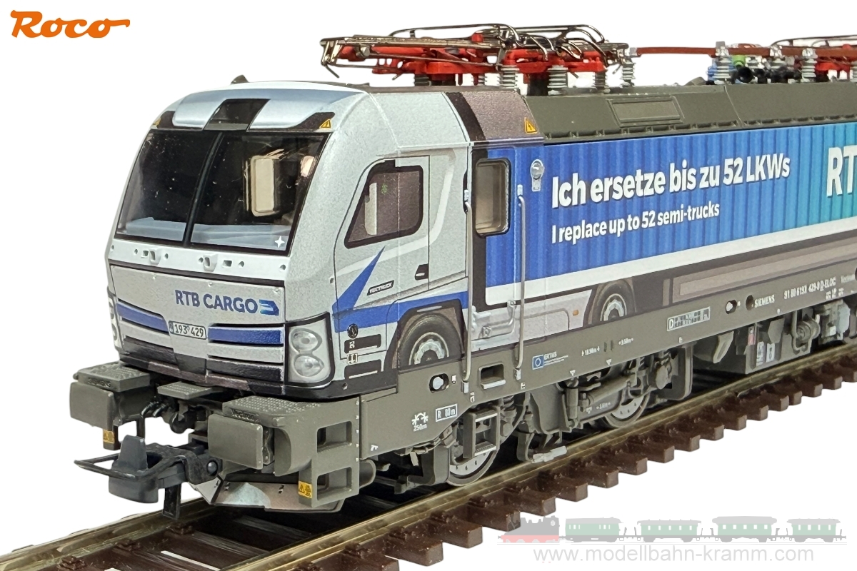 Roco 7500223, EAN 9005033393595: H0 DC analog RTB Cargo E-Lok BR193 VecTruck, limitierte Sonderserie Wilde 13