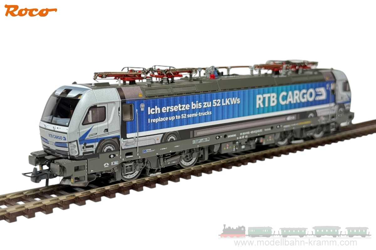 Roco 7510223, EAN 9005033393601: H0 DC Sound RTB Cargo E-Lok BR193 VecTruck, limitierte Sonderserie Wilde 13