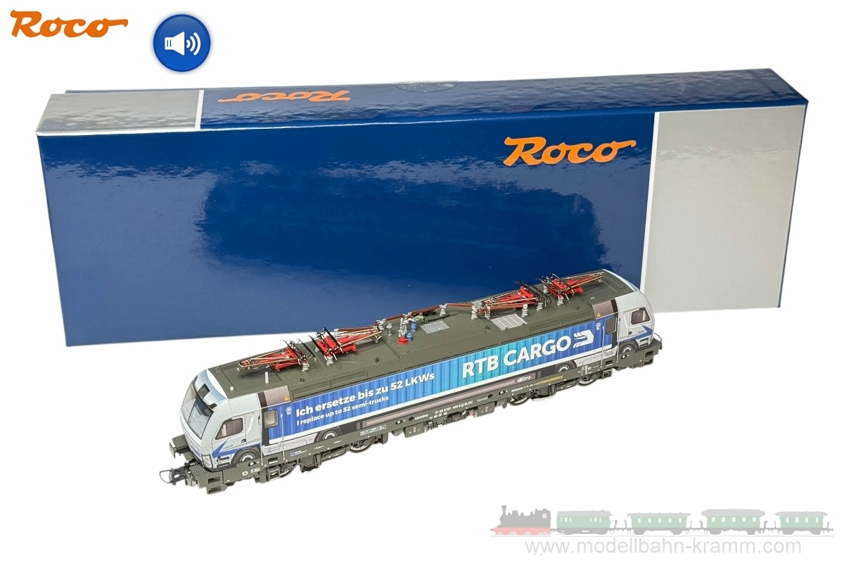 Roco 7520223, EAN 9005033393618: H0 AC Sound RTB Cargo E-Lok BR193 VecTruck, limitierte Sonderserie Wilde 13