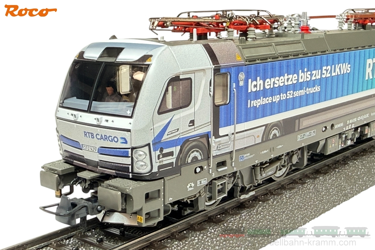 Roco 7520223, EAN 9005033393618: H0 AC Sound RTB Cargo E-Lok BR193 VecTruck, limitierte Sonderserie Wilde 13