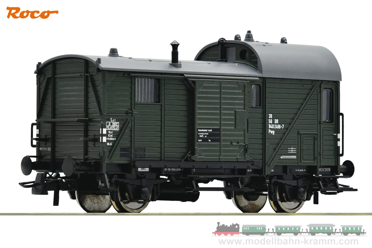 Roco 76309, EAN 9005033763091: H0 DC Güterzugbegleitwagen DR
