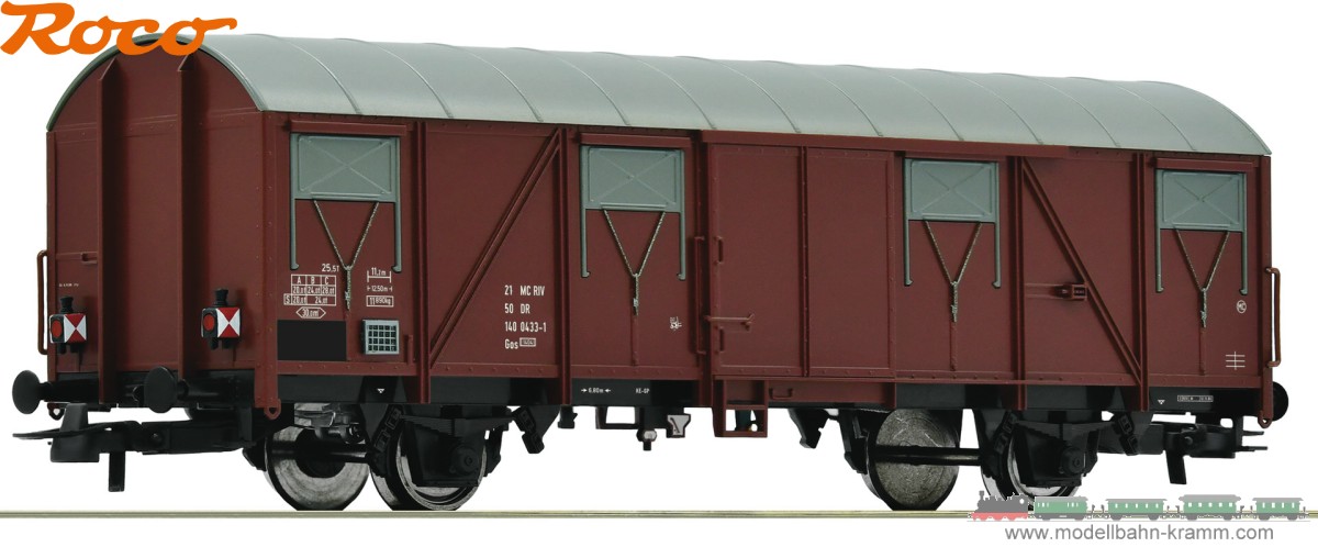 Roco 76617, EAN 9005033766177: H0 DC Gedeckter Güterwagen DR