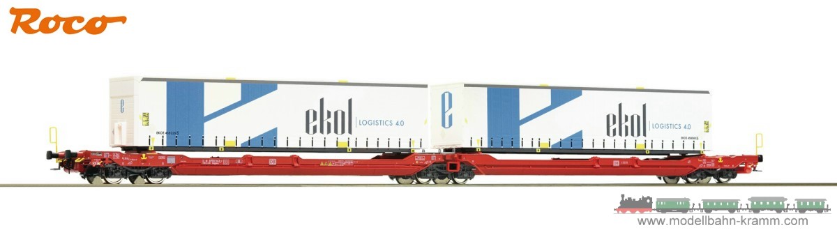 Roco 77386, EAN 9005033773861: Articulated double pocket wagon, DB AG, era VI, H0-gauge