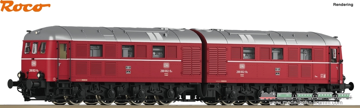 Roco 78116, EAN 9005033781163: H0 AC Sound Dieselelektrische Doppellokomotive 288 002-9, DB