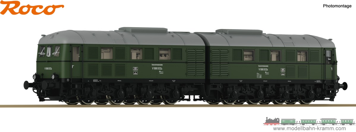 Roco 78118, EAN 9005033781187: H0 AC Sound Dieselelektrische Doppellokomotive V 188 002, DB III