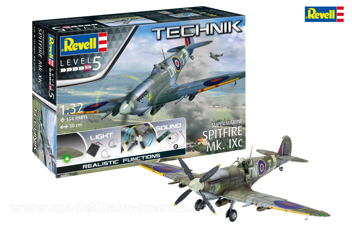 Revell 00457, EAN 4009803004570: 1:32 Spitfire Mk.IXc Technik