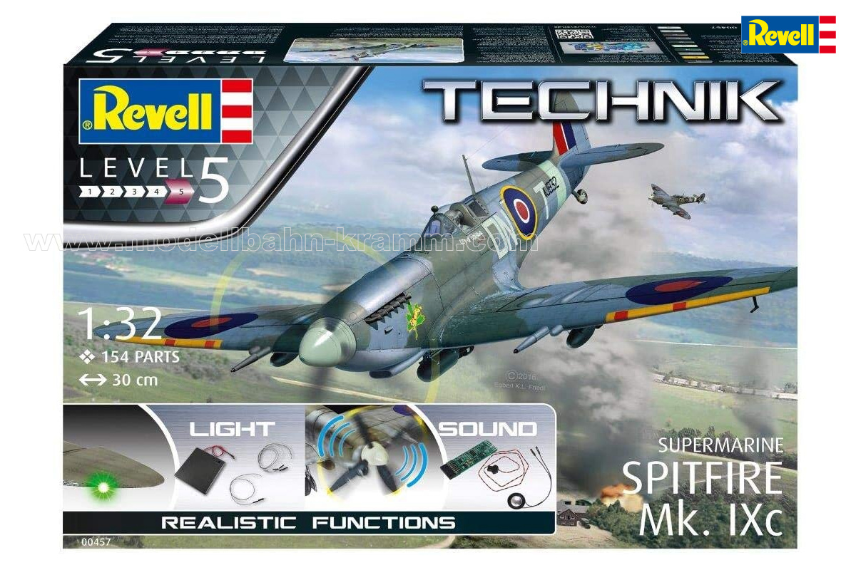 Revell 00457, EAN 4009803004570: 1:32 Spitfire Mk.IXc Technik