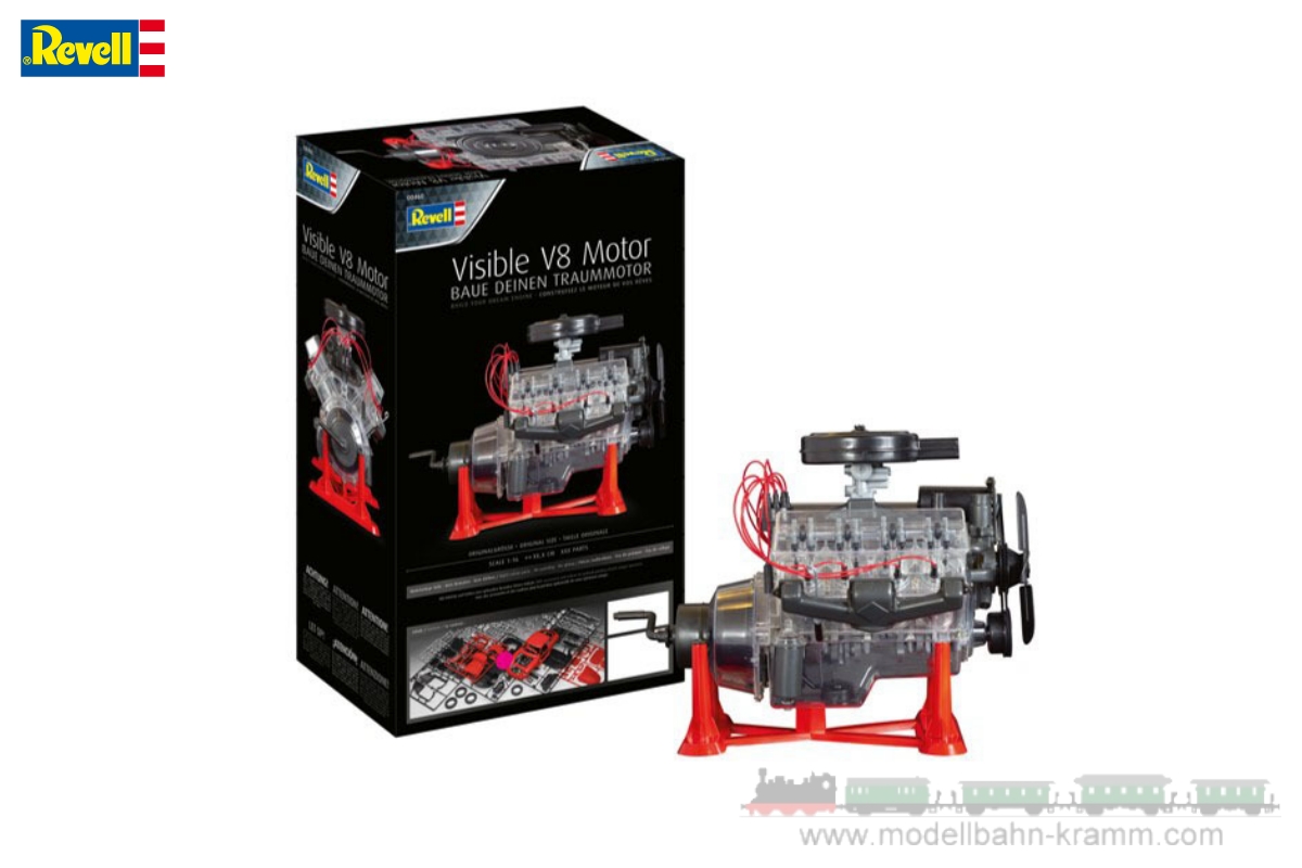 Revell 00460, EAN 4009803004600: Bausatz V8 Motor im Maßstab 1:4