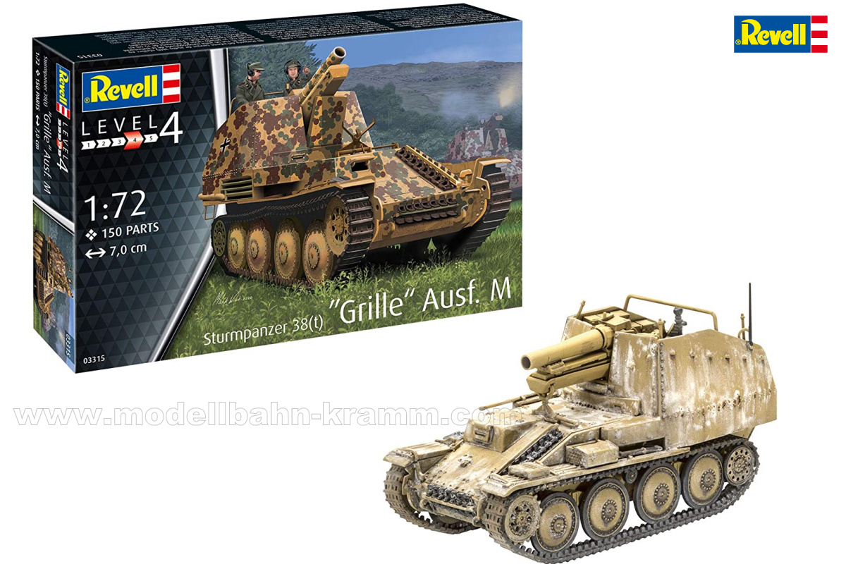 Revell 03315, EAN 4009803033150: 1:72 Spz 38t Grille Ausf.M