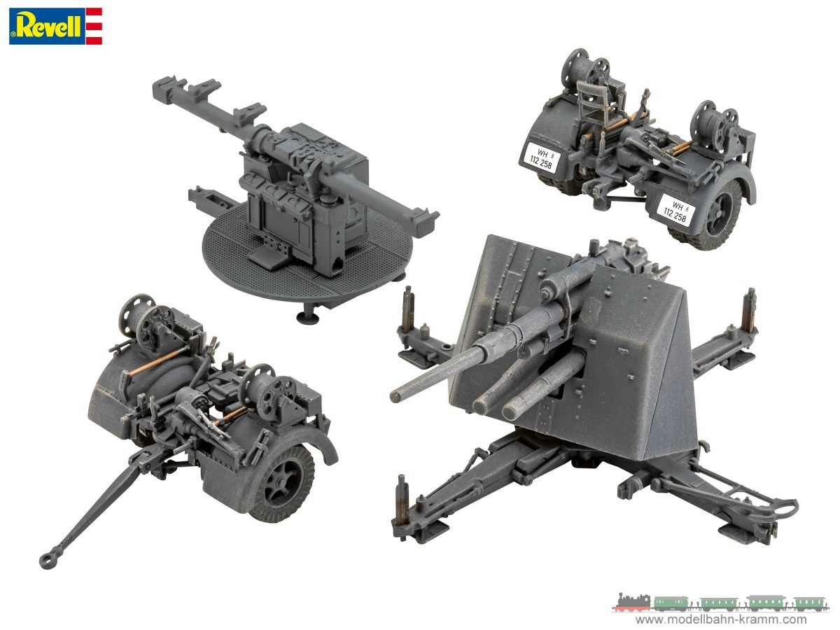 Revell 03325, EAN 4009803033259: 1:72 8,8 cm Flak 37 + Sd.Anh.202