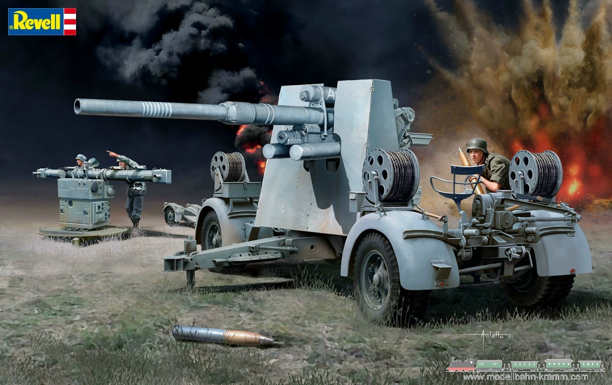 Revell 03325, EAN 4009803033259: 1:72 8,8 cm Flak 37 + Sd.Anh.202
