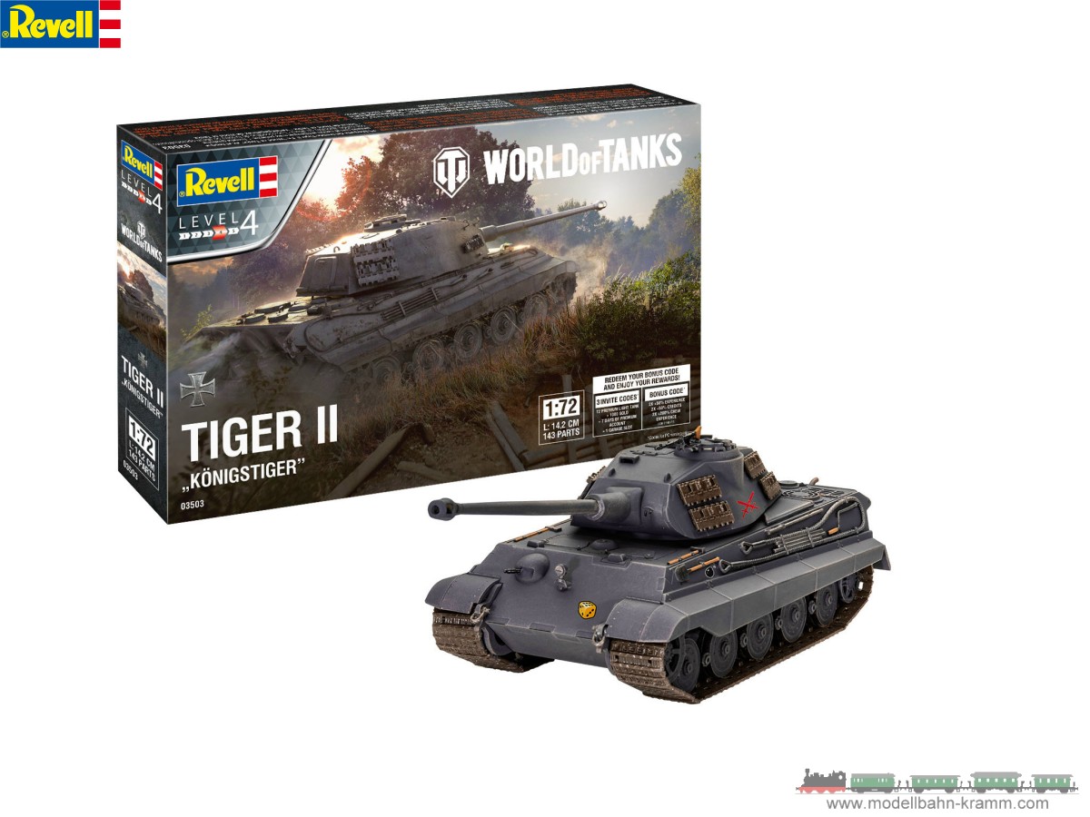 Revell 03503, EAN 4009803035031: 1:72 Tiger II Ausf. B Königstiger World of Tanks