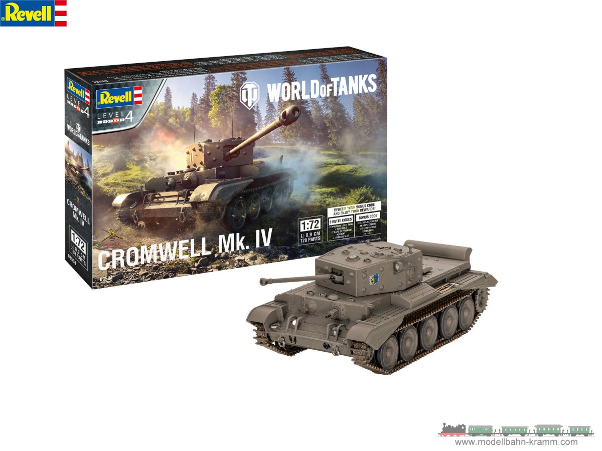 Revell 03504, EAN 4009803003504: 1:72 Cromwell Mk. IV World of Tanks