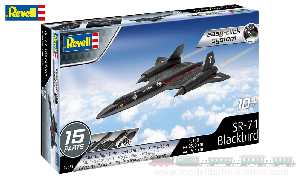 Revell 03652, EAN 4009803203652: 1:110 Lockheed SR-71 Blackbird easy click system