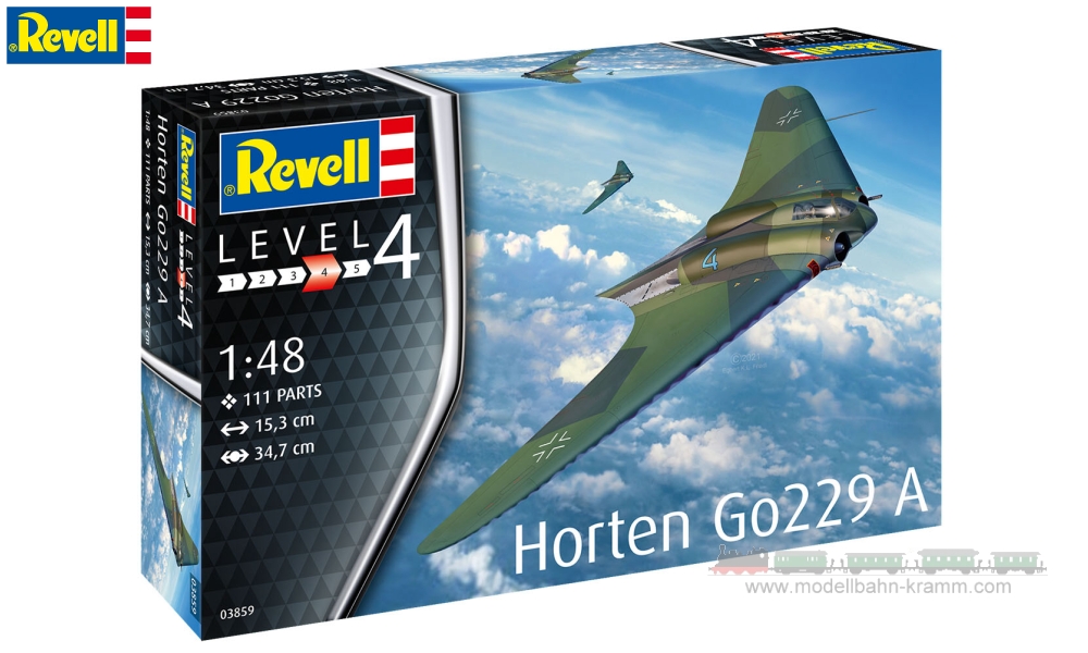 Revell 03859, EAN 4009803038599: 1:48 Bausatz Horton G0229 A-1 Nurflügler