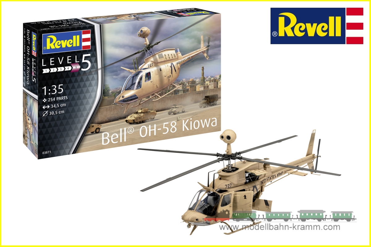 Revell 03871, EAN 4009803038711: 1:35 Bausatz, Bell OH-58 Kiowa