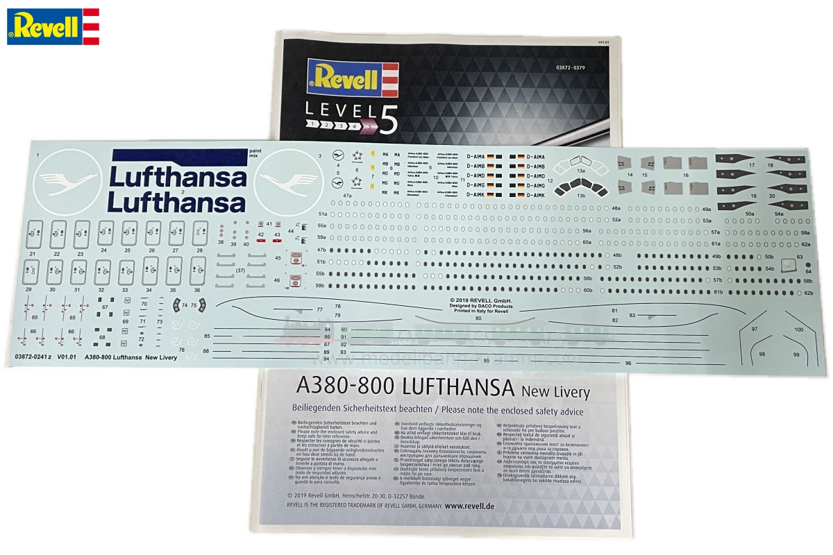 Revell 03872, EAN 4009803038728: 1:144, Airbus A380-800 Lufthansa