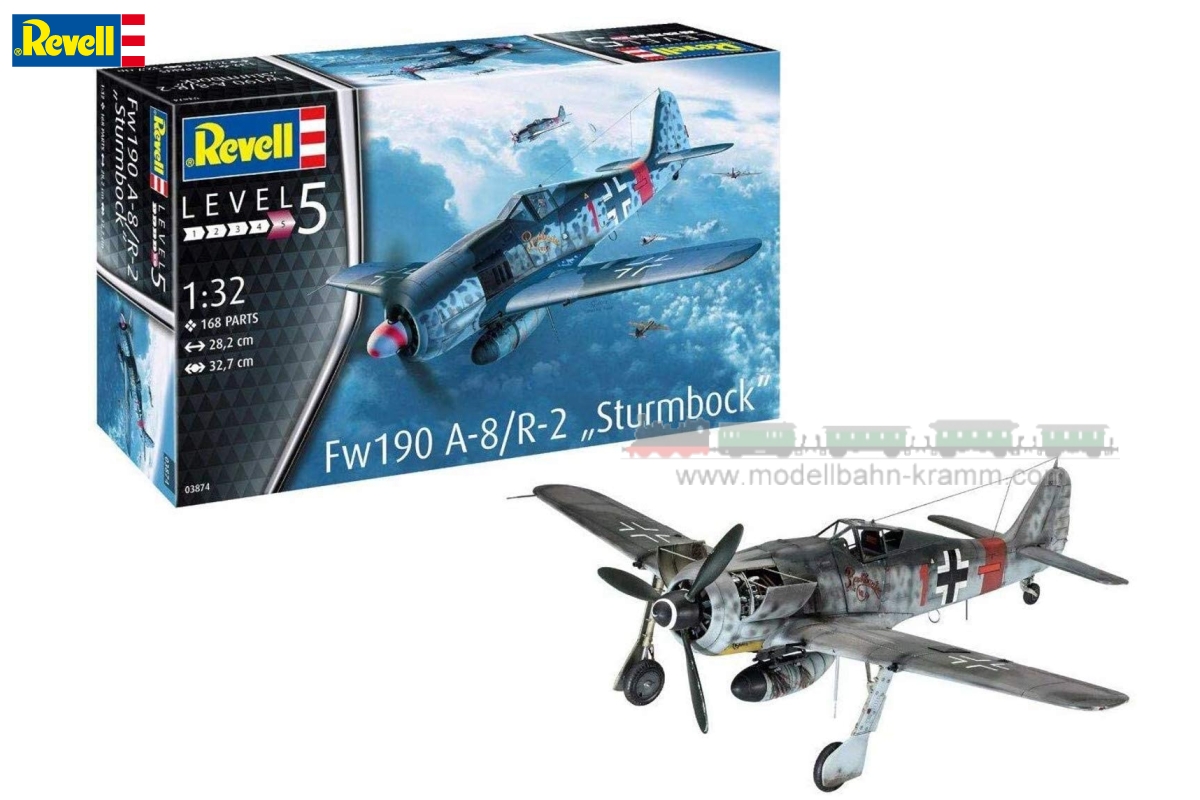 Revell 03874, EAN 4009803038742: 1:32 Bausatz Focke Wulf Fw190 A-8/R-2 Sturmbock