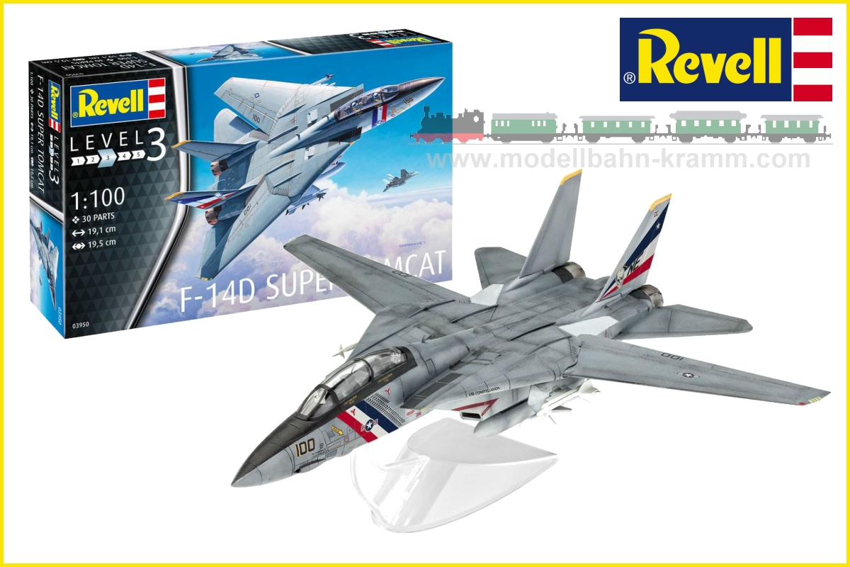 Revell 03950, EAN 4009803893617: 1:100 Bausatz, F-14D Super Tomcat